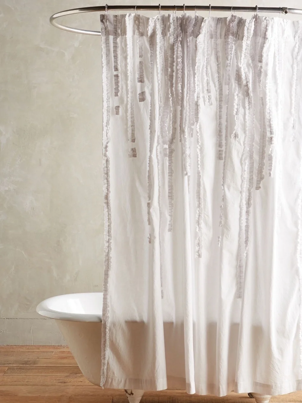 Anthropologie Draped Wisteria Shower Curtain